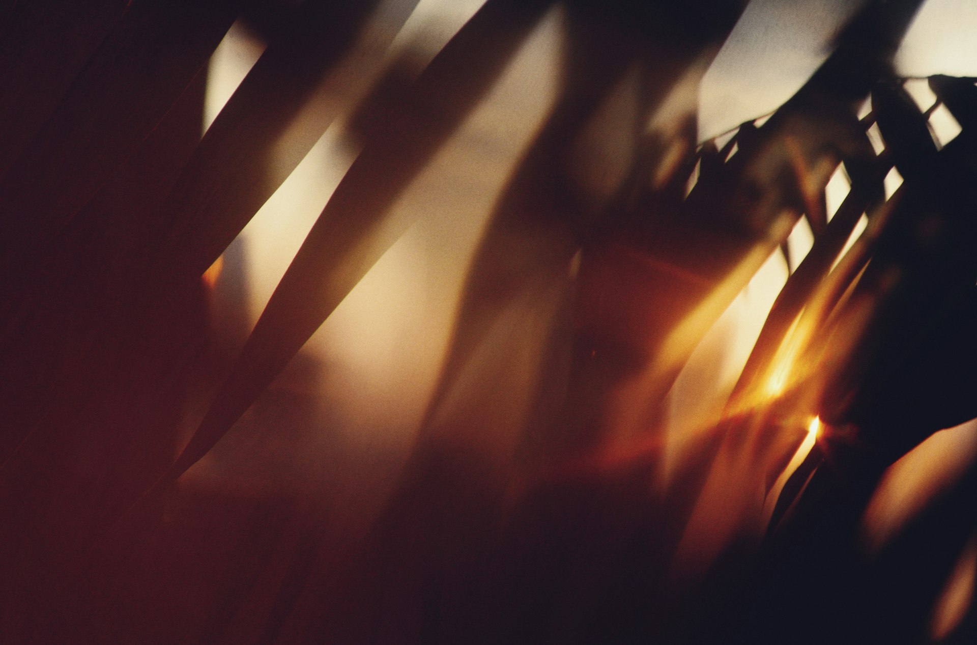 Warm golden light and shadow abstract in terracotta tones